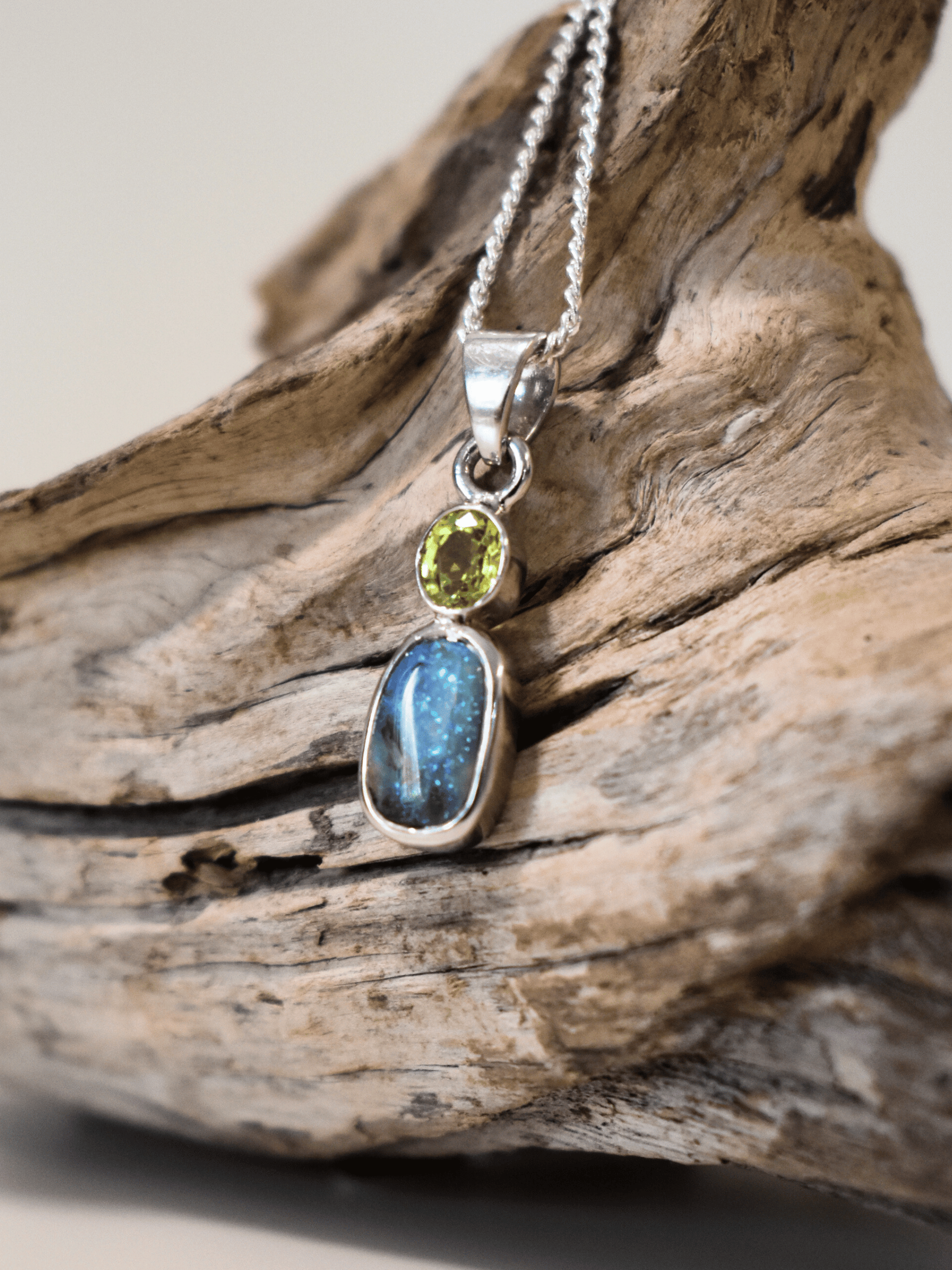 Australian_Boulder_Opal_with_Queensland_Yellow_Sapphire_Silver_Pendant model1