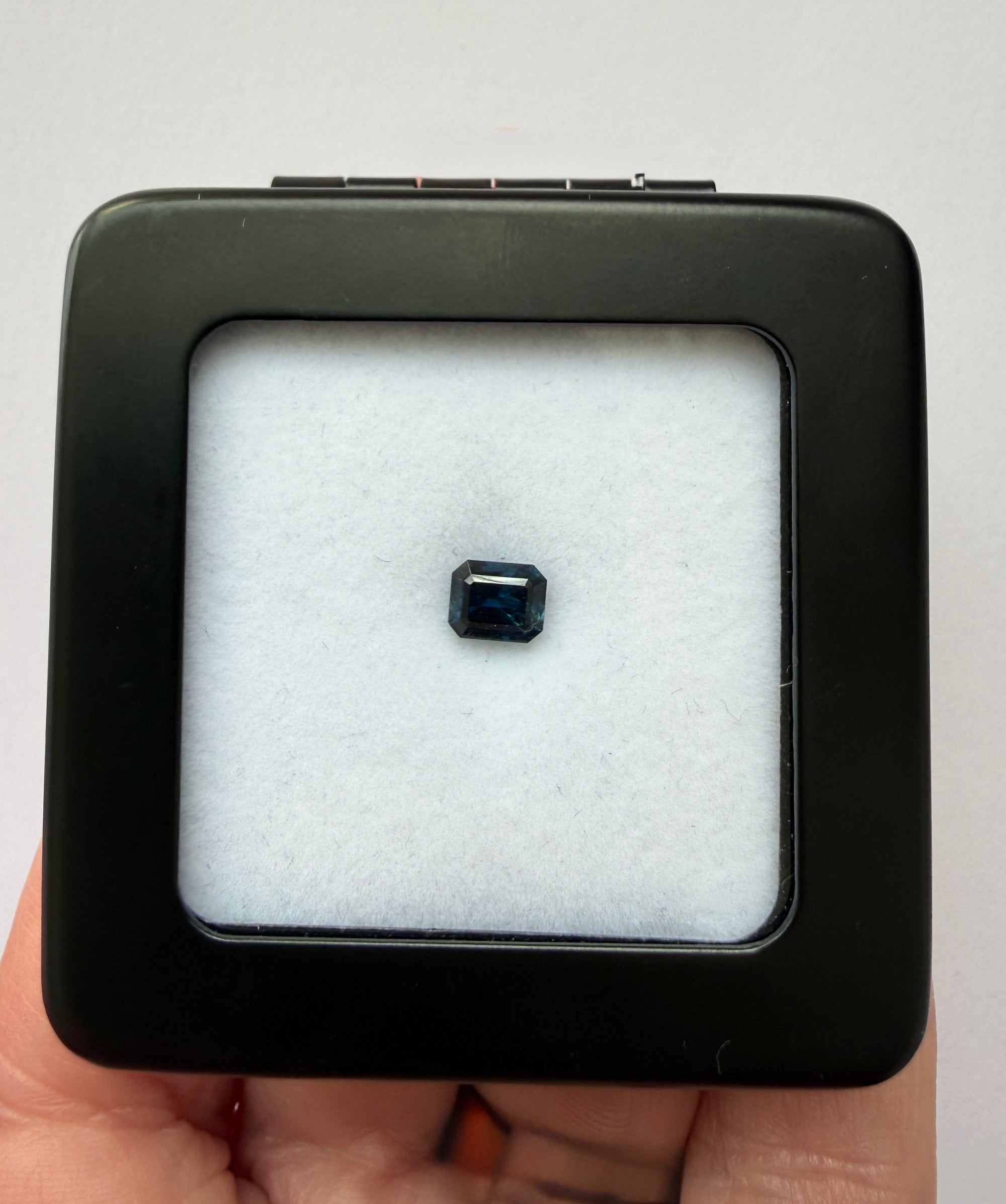 1.13ct Dark Blue Australian Sapphire Emerald-cut