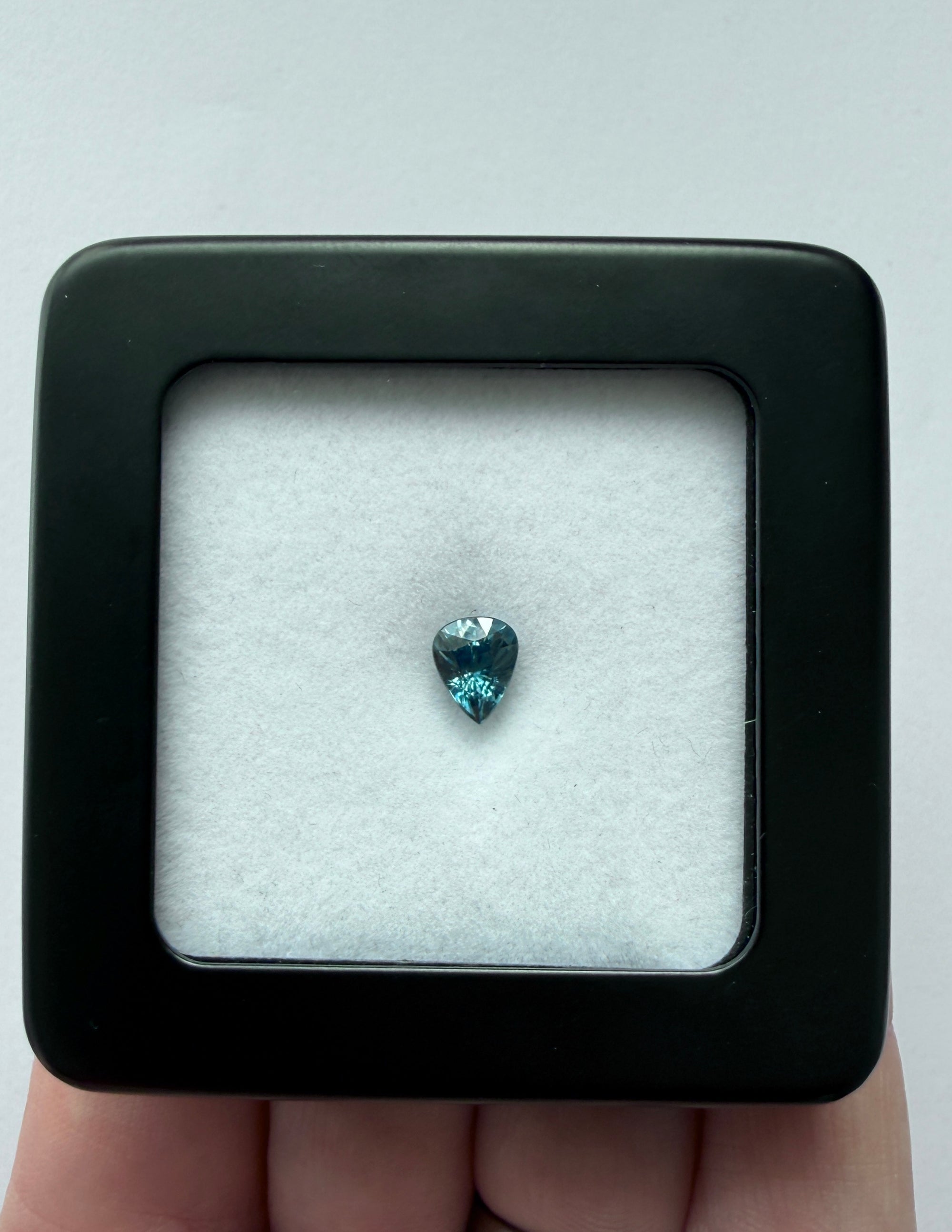1.14ct Blue Green Australian Sapphire Pear-cut