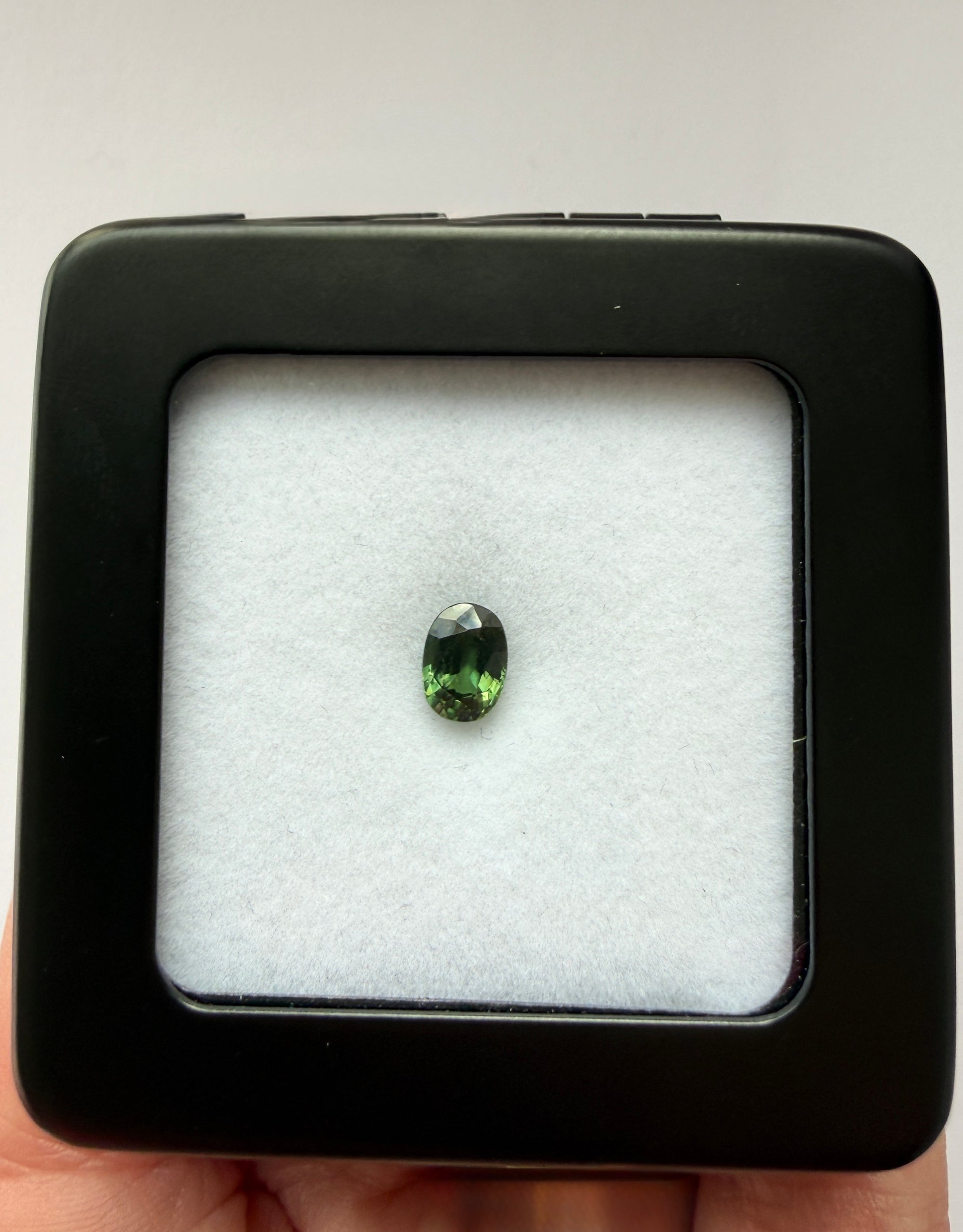 1.31ct Green Australian Sapphire Oval-cut