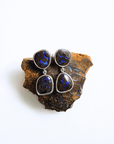 Boulder Opal Blue Double Drop Silver Earrings