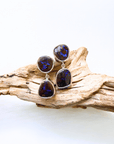 Boulder Opal Blue Double Drop Silver Earrings