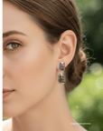 Boulder Opal Double Drop Silver Earrings