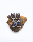 Boulder Opal Double Drop Silver Earrings