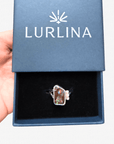 Freeform Boulder Opal and Diamond Silver Ring