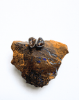Boulder Opal Triangle Colour Silver Stud Earrings