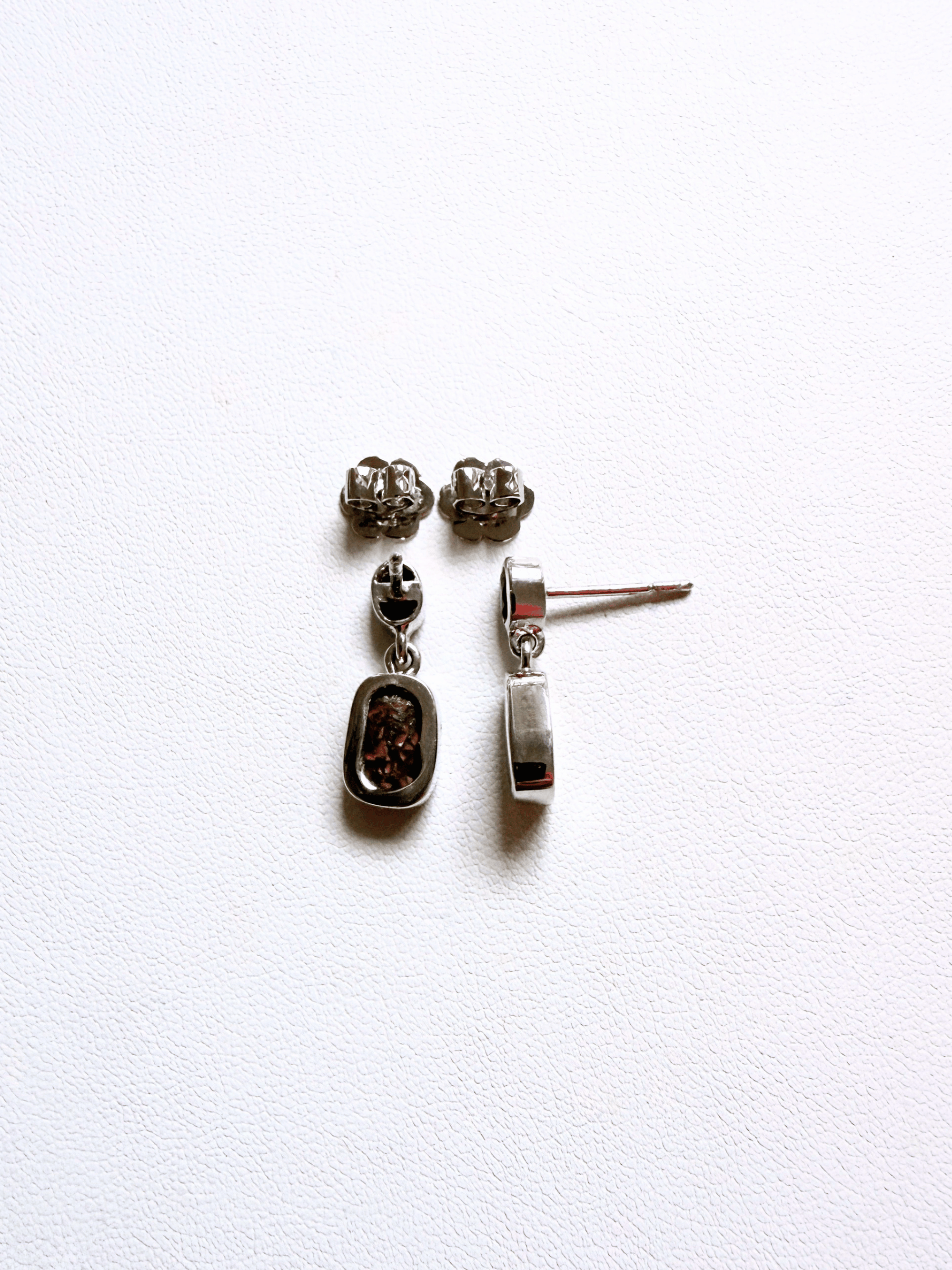 Boulder Opal and Blue Australian Sapphire Silver Drop Earrings