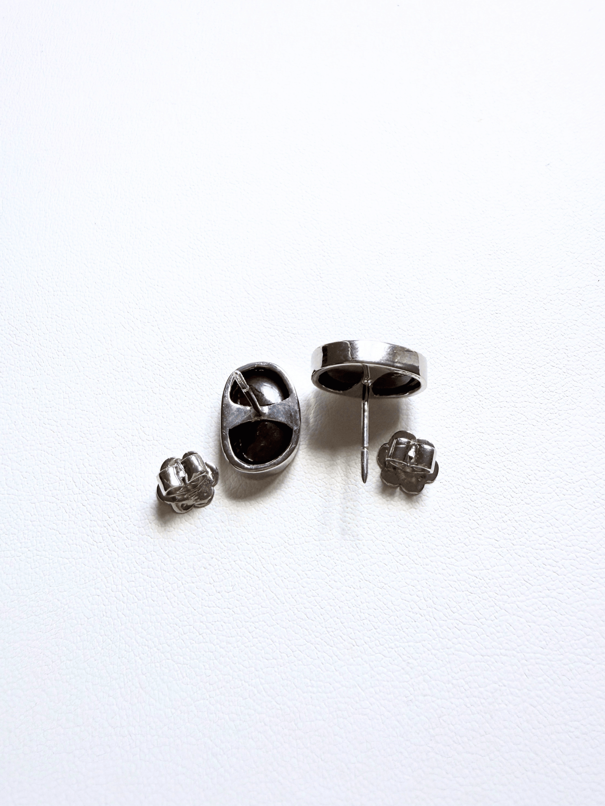 Sculptured Boulder Opal Silver Stud Earrings
