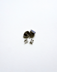 Boulder Opal Blue Pinfire Silver Stud Earrings