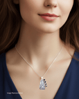 Iolite and Boulder Opal Silver Sail Pendant