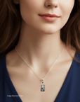 Freeform Boulder Opal and Iolite Silver Pendant
