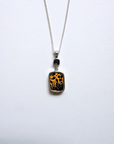 Freeform Boulder Opal and Iolite Silver Pendant