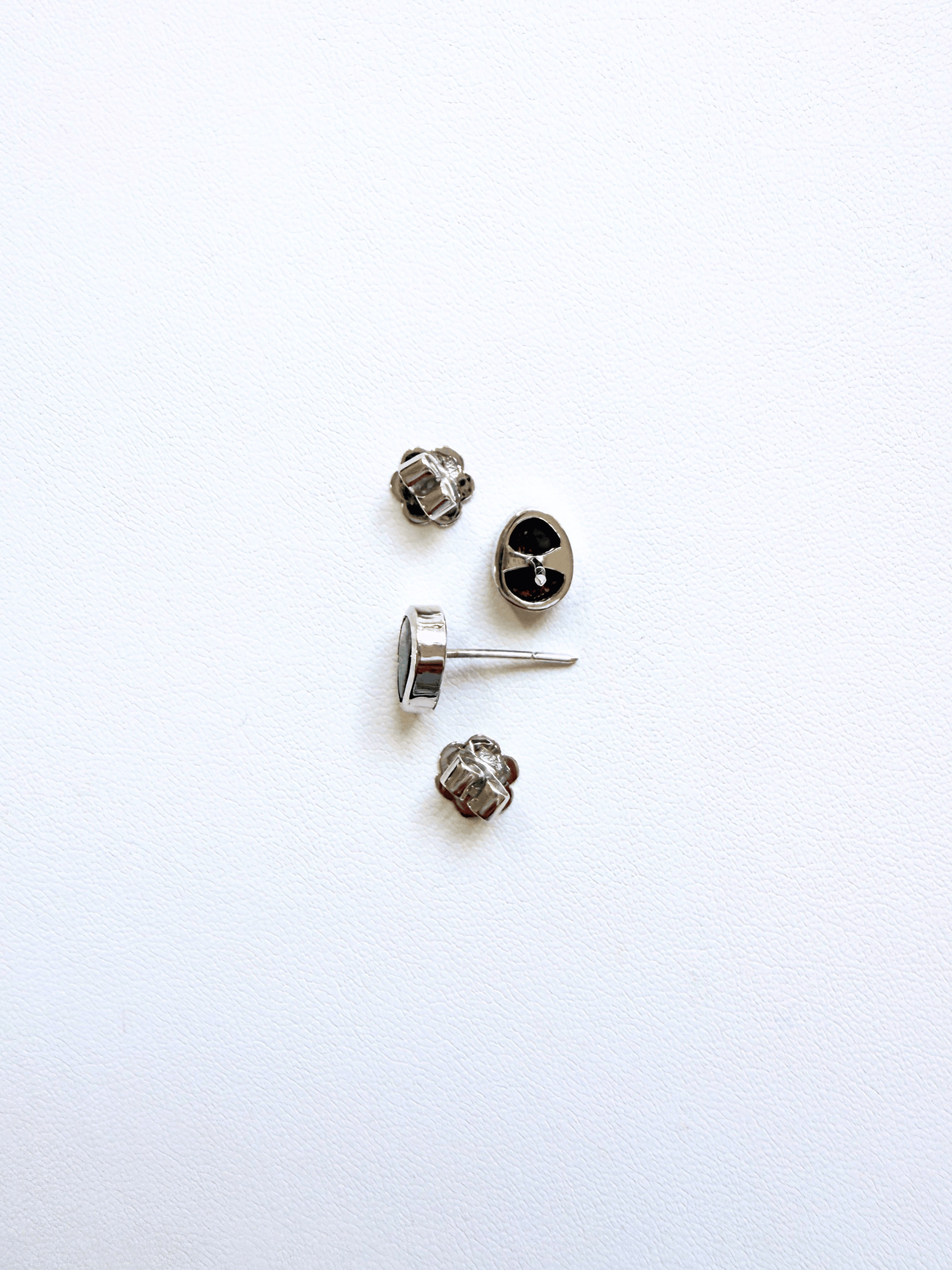 Boulder Opal Teardrop Silver Stud Earrings