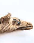 Boulder Opal Picture Silver Stud Earrings