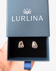 Boulder Opal Picture Silver Stud Earrings