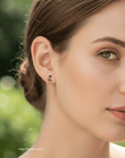 Boulder Opal Multi Sparkle Silver Stud Earrings