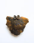 Boulder Opal Multi Sparkle Silver Stud Earrings