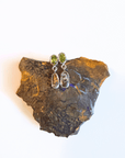 Boulder Opal and Peridot Silver Drop Earrings