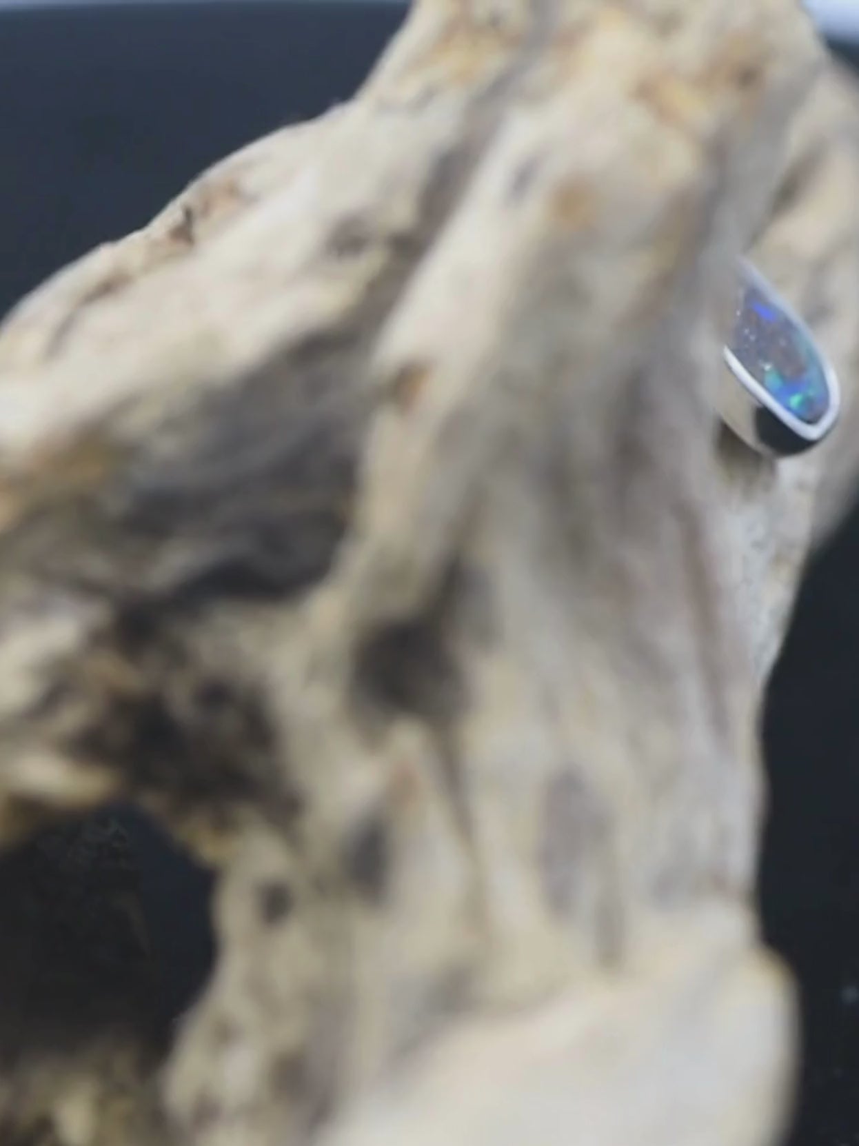 Boulder Matrix Opal Silver Bracelet Charm video