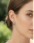Boulder Opal Matrix and Ruby Drop Silver Earrings