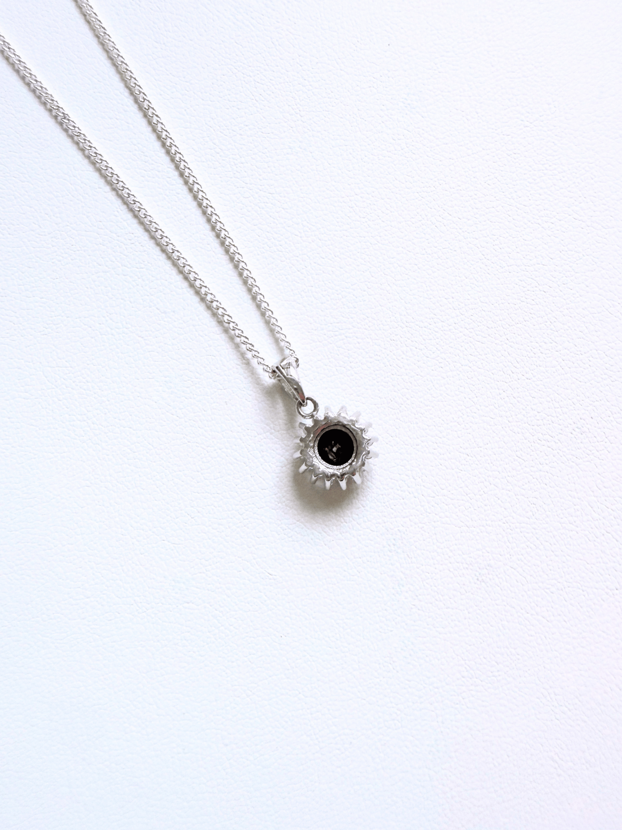 Ruby Halo Silver Pendant
