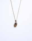 Sapphire Halo Silver Pendant