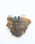 Boulder Opal Green Sparkle Silver Stud Earrings
